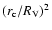 $(r_{\rm c}/R_{\rm V})^{2}$