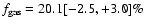 $f_{\rm gas}= 20.1\mathtt{[-2.5,+3.0]}\%$