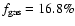 $f_{\rm gas}=16.8\%$