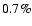 $0.7\%$