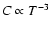 $C\propto
T^{-3}$