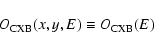 \begin{displaymath}O_{\rm CXB}(x,y,E) \equiv O_{\rm CXB}(E)
\end{displaymath}