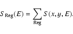 \begin{displaymath}S_{\rm Reg} (E) = \sum_{\rm Reg}S(x,y,E).
\end{displaymath}
