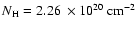 $N_{\rm H}= 2.26~\times 10^{20}~{\rm cm^{-2}}$