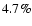 $4.7\%$