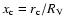 $x_{\rm c}= r_{\rm c}/R_{\rm V}$
