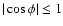 $\vert\cos\phi\vert \leq 1$