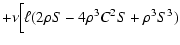 $\displaystyle +\nu\Bigl[\ell(2\rho S-4\rho^3C^2S+\rho^3S^3)$