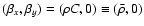 $(\beta_x, \beta_y)=(\rho C, 0)\equiv(\bar\rho, 0)$
