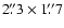 $2\farcs3\times1\farcs7$