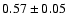$ 0.57 \pm 0.05$