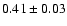 $0.41 \pm 0.03$
