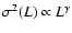 $\sigma^2(L) \propto L^\gamma$