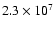 $2.3 \times10^7$