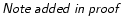 $\mathsfsl{Note\ added\ in\ proof}$