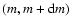 $(m, m+{\rm d}m)$