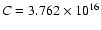 $C = 3.762 \times 10^{16}$