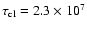 $\tau_{\rm cl} = 2.3 \times 10^7$