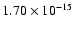 $1.70\times10^{-15}$