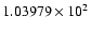 $1.03979\times10^2$