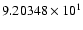 $9.20348\times10^1$