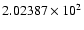 $2.02387\times10^2$