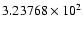 $3.23768\times10^2$