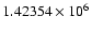 $1.42354\times10^6$