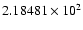 $2.18481\times10^2$