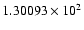 $1.30093\times10^2$