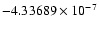 $-4.33689\times10^{-7}$