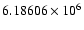 $6.18606\times10^6$