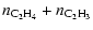 $\displaystyle n_{\rm C_2H_4}+n_{\rm C_2H_3}$