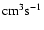 $\rm cm^3s^{-1}$