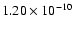 $1.20\times10^{-10}$
