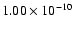 $1.00\times10^{-10}$