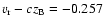 $v_{\rm r}-cz_{\rm B}=-0.257$