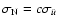 $\sigma_{\rm N}=c\sigma_{\hat{u}}$