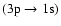 $\rm (3p \rightarrow 1s)$