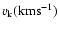$ v_{\rm k}({\rm km s^{-1}})$