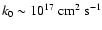 $k_0 \sim 10^{17} \rm ~cm^2~s^{-1}$