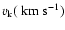 $ v_{\rm k}(\rm ~km~s^{-1})$