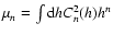 $\mu_n=\int{\rm d}hC_n^2(h)h^n$