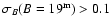 $\sigma_B(B=19^{\rm m})>0.1$