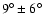 $9^{\circ}\pm6^{\circ}$