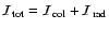 ${\cal I}_{\rm tot}={\cal{I}}_{\rm col}+{\cal{I}}_{\rm rad}$
