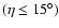$(\eta\le15^{\circ})$