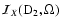 ${\cal{I}}_X ({\rm D}_2,\Omega) $