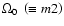 $\Omega_0~\left(\equiv m2\right)$