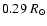 $0.29\;R_{\odot}$